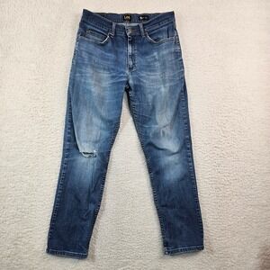 Lee Regular Fit S-Gene Mens Jeans 32x30 Medium Wash Blue Denim IZS-G406-020